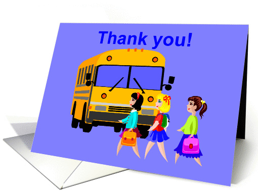 Thank you - School Bus Driver card (127337)