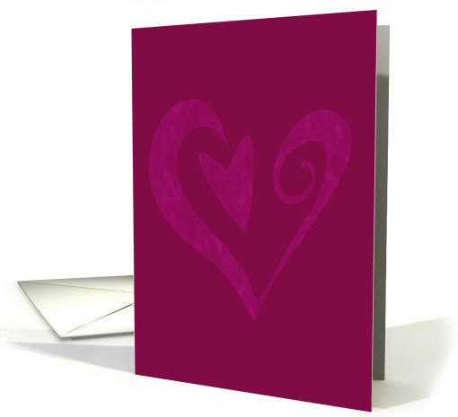 Pink Heart Anniversary card (132838)