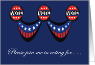 Please join me in voting for . . . card