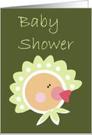 Baby Shower Invitation - Green card