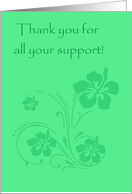 Thank you for your support! card