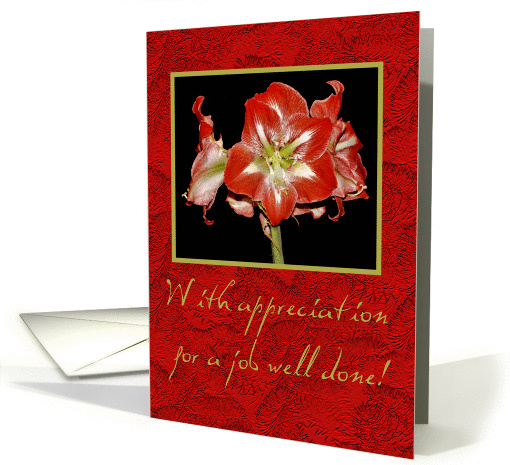 With appreciation for a job well done! card (166861)