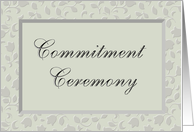 Commitment Ceremony card