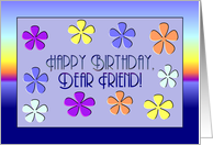 Happy Birthday, Dear Friend! - Retro Design card