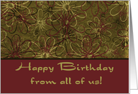 Happy Birthday from all of us! card