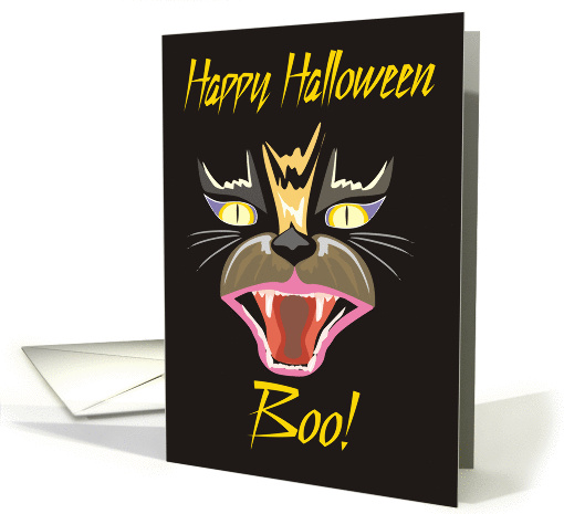 Happy Halloween - Boo Cat card (241307)