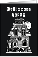 Halloween Party Invitation - Haunted House card