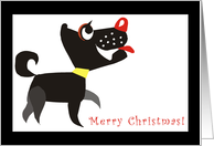 Merry Christmas with Cute Dog! card