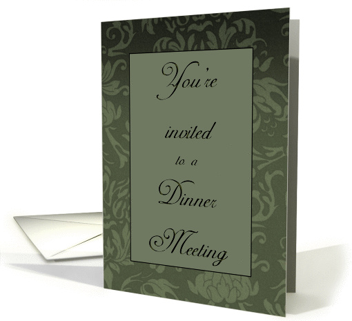 You're invited to a Dinner Meeting card (249620)
