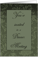 You’re invited to a Dinner Meeting card