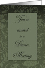 You’re invited to a Dinner Meeting card