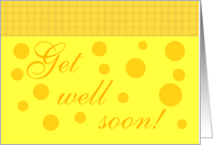 Get Well Soon Yellow Plaid card