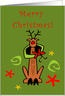 Merry Christmas Reindeer card