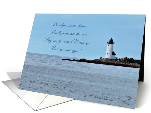 Lighthouse Farewell/Good Bye card (271937)