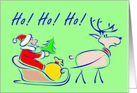 Merry Christmas! Ho! Ho! Ho! Santa card