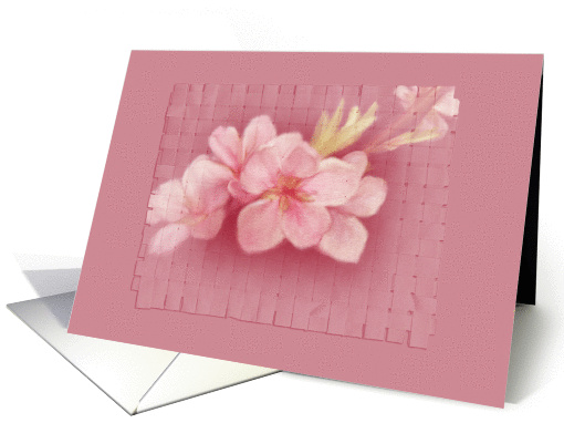 Pink Flowered Notecard card (285948)