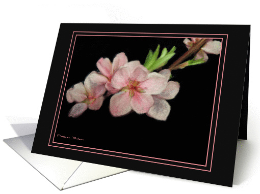 Pink Flowered Notecard card (286967)