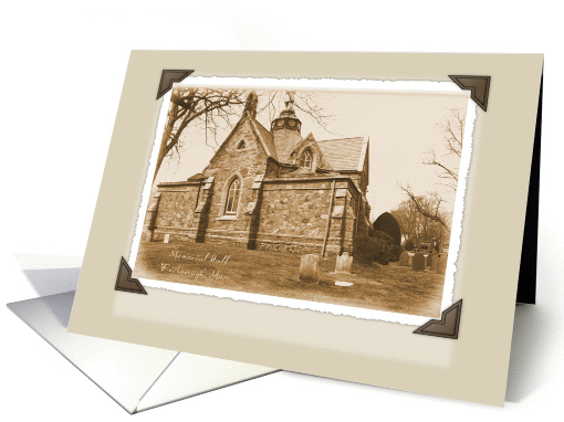 Foxborough, MA Memorial Hall card (288309)