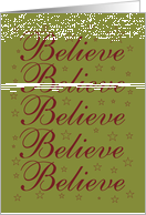Believe Christmas Card
