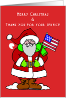 Merry Christmas & Thank you for your service card