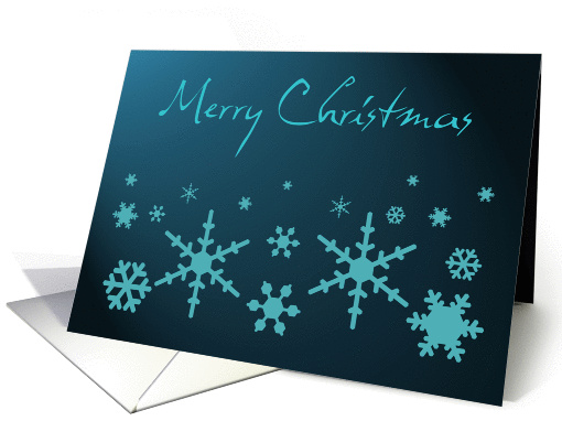 Merry Christmas Snowflakes in Blue card (313094)