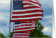 Welcome Home America Flag card