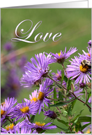 Love - Purple Flowers card