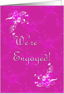 Engagement Announcement - Pink card
