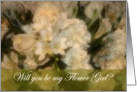 Will You be my Flower Girl? - White Bouquet card