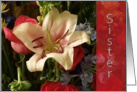 Encouragement - Sister- Floral card