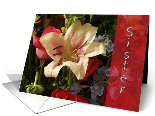 Thinking of You - Sister- Floral card (604450)