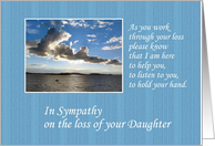 Sympathy on Loss of Your Daughter card