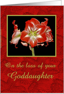 Sympathy - Goddaughter card