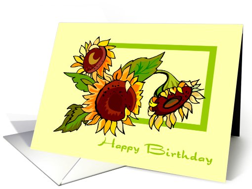 Happy Birthday - Sunflowers card (612094)