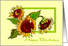 Happy Birthday - Sunflowers card