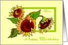 Happy Birthday Sis- Sunflowers card