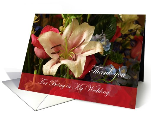 Thank you for Being in My Wedding card (613225)