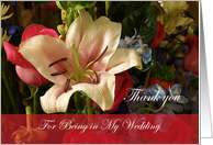 Thank you for Being in My Wedding card