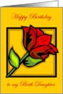 Birth Daughter Happy Birthday Rose card