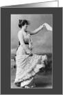 Vintage Girl Waving card