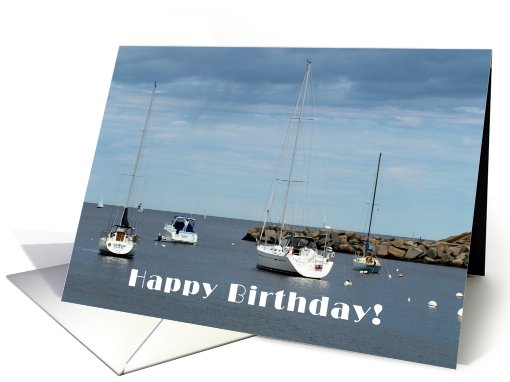 Happy Birthday - Sailboats card (634937)
