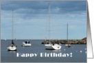 Happy Birthday - Sailboats card