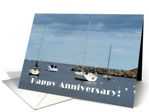 Happy Anniversary - Sailboats card (634938)