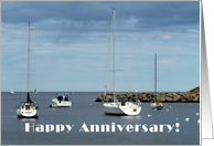 Happy Anniversary - Sailboats card