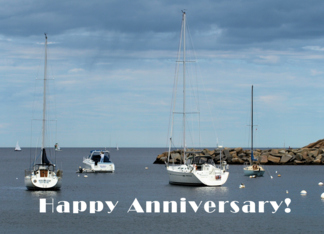 Happy Anniversary - Sailboats
