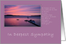 In Sympathy - Seaside Sunset card