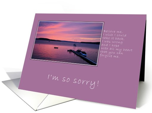 I'm So Sorry- Seaside Sunset card (635362)