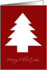 Merry Christmas - Red with Tree card