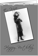 Ex Wife Happy Birthday - Vintage Woman card
