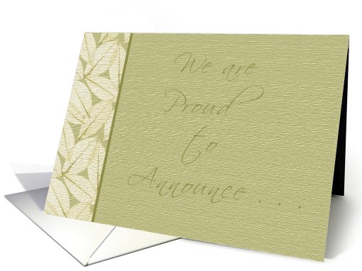 We are Proud to Announce card (637614)